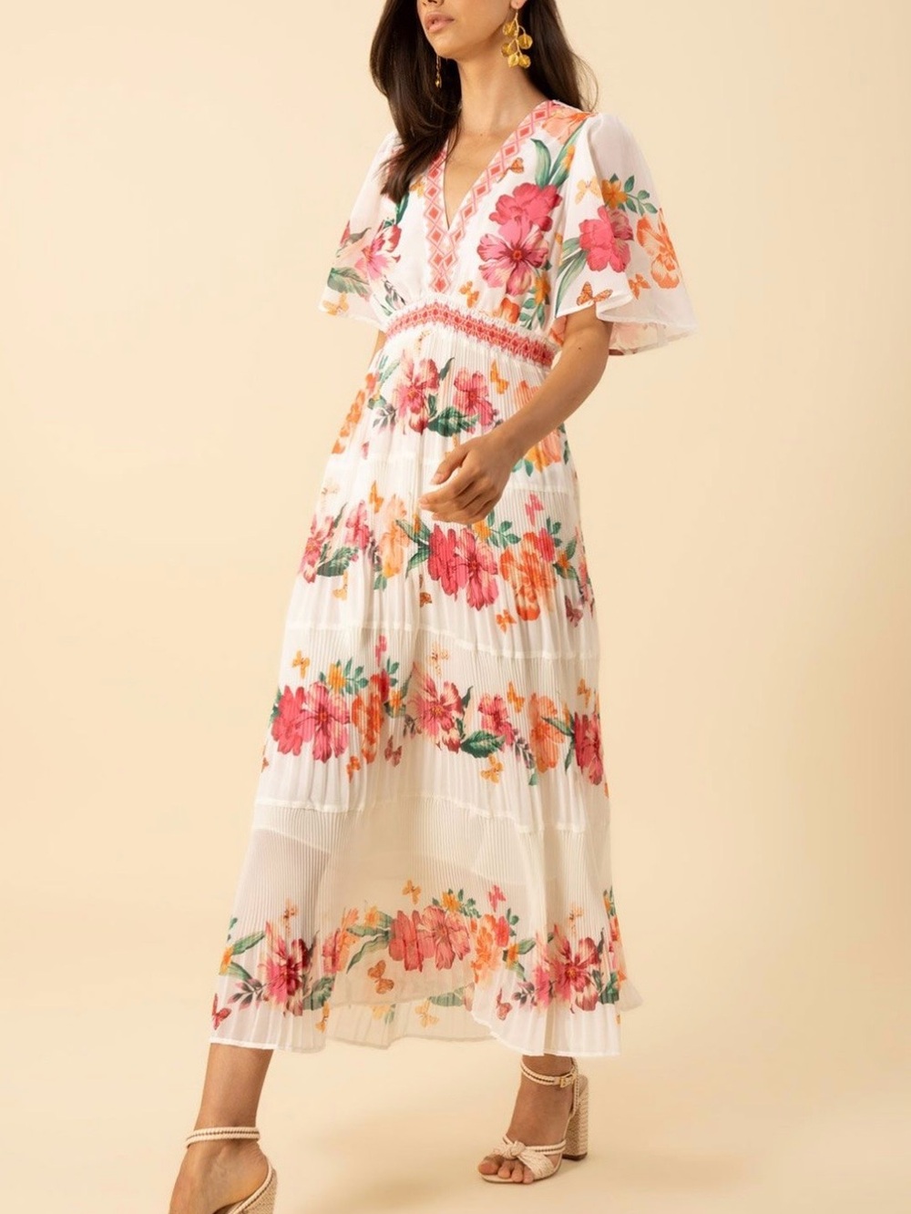 Hale Bob Angie Washed Chiffon Maxi Dress